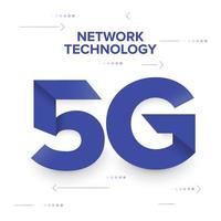 Typografie 5g auf abstraktem Hintergrund vektor