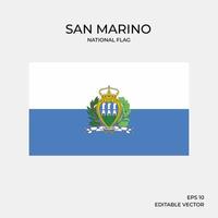 San Marinos nationella flagga vektor