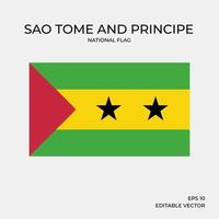 nationella flagga Sao Tomé och Principe vektor