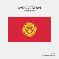 Nationalflagge von Kirgisistan vektor