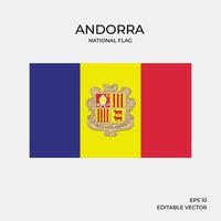 Nationalflagge von Andorra vektor