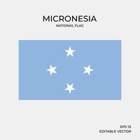 Nationalflagge von Mikronesien vektor