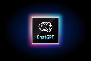 chatgpt konversation metod illustrationer. artificiell intelligens chatbot logotyp på krets styrelse, chatgpt ai bakgrund begrepp vektor