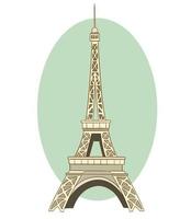 Paris Eiffel Turm Vektor Illustration