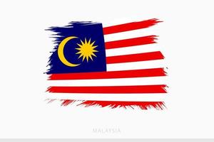 Grunge Flagge von Malaysia, Vektor abstrakt Grunge gebürstet Flagge von Malaysia.