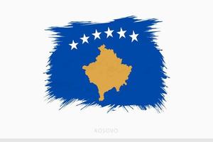 grunge flagga av kosovo, vektor abstrakt grunge borstat flagga av kosovo.