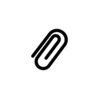Büroklammer Zeichen Symbol. Vektor Illustration auf Weiß Hintergrund