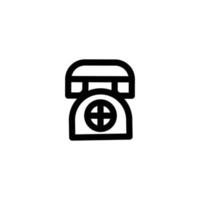 Telefon retro Zeichen Symbol. Vektor Illustration auf Weiß Hintergrund