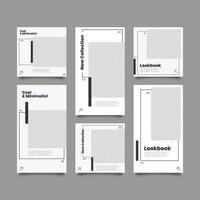 lookbook samling sociala medier postmall vektor