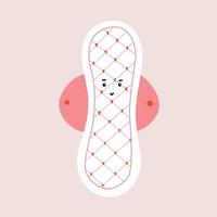 rolig menstruations- vaddera karaktär vektor