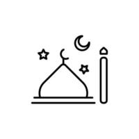 Moschee Symbol. Gliederung Symbol vektor