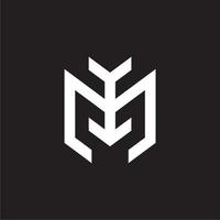 Initiale Brief m mit Pfeil modern futuristisch Logo Symbol Vektor