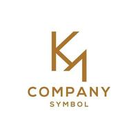 km Brief Monogramm Identität Logo zum Ihre Geschäft oder Marke. Alphabet Initiale Symbol Vektor