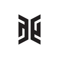 Initiale Brief n modern futuristisch Logo Symbol Vektor