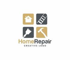 Haus Reparatur Logo oder Zuhause Bedienung Logo vektor
