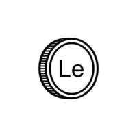 Sierra leone Währung Symbol, Sierra leonesisch leone Symbol, sle unterzeichnen. Vektor Illustration