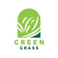 Grün Gras Logo, Natur Pflanze Vektor, Landwirtschaft Blatt einfach Design, Vorlage Symbol Illustration vektor