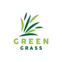 Grün Gras Logo, Natur Pflanze Vektor, Landwirtschaft Blatt einfach Design, Vorlage Symbol Illustration vektor