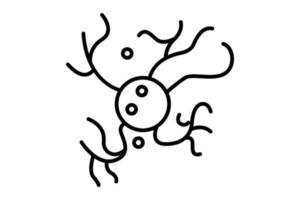 nervcell ikon illustration. ikon relaterad till mänsklig organ. linje ikon stil. enkel vektor design redigerbar