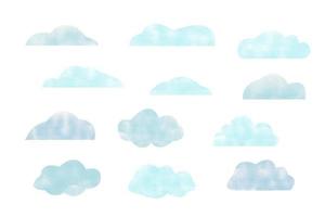 vattenfärg moln samling vektor