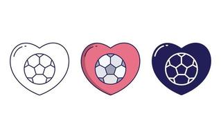 Fußball Liebe Vektor Symbol