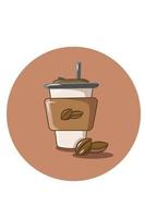 Eisbecher Kaffee Vektor-Illustration vektor