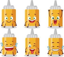 Karikatur Charakter von Mayonnaise Flasche mit Lächeln Ausdruck vektor