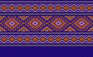 häkeln Muster, Vektor Kreuz Stich orientalisch Hintergrund, gestrickt ethnisch retro Geometrie Stil