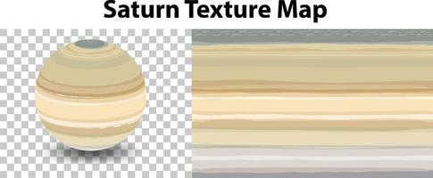 Saturn Planet mit Saturn Textur Karte vektor
