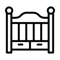 Babybett-Icon-Design vektor