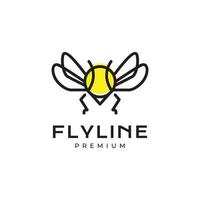 fliegen Insekt Tier geometrisch minimal Linie Logo Design Vektor