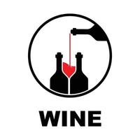 vin, vintillverkare logotyp eller ikon, emblem, märka för meny design restaurang eller Kafé, text vektor illustration