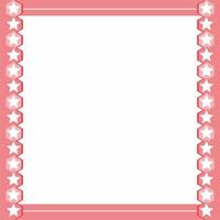 Rahmen oder Grenze. Rosa und Weiß Hintergrund Farbe mit Streifen Linie und Stern, Hexagon Formen. geeignet zum Sozial Medien. vektor