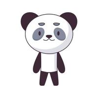 Panda Cartoon Doodle Hand gezeichnete Konzept Vektor Kawaii Illustration