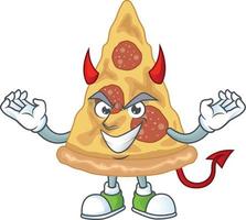 Karikatur Charakter von Scheibe von Pizza vektor