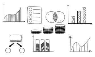 Gekritzel Infografiken, Element Infografiken Logo Vektor