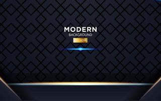 modern abstrakt Zukunft Blau Hintergrund Banner mit golden Licht Linie im geometrisch Textur. vektor