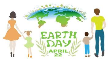Öko Erde Tag ,esg, Erde Tag ,Grün Energie und natürlich Ressource Erhaltung. einstellen von Vektor Illustrationen.