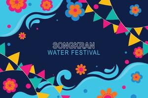 Songkran Wasser Festival Hintergrund. vektor