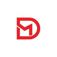 Brief Logo md oder dm Brief Logo. einzigartig attraktiv kreativ modern vektor