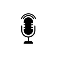 Mikrofon mit Signal Logo vektor