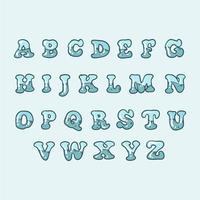 Wasser Alphabet vektor