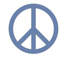 Frieden Symbol Symbol. International Symbol von Frieden, Abrüstung, Anti Krieg Bewegung. Pazifismus unterzeichnen. Vektor eben Illustration