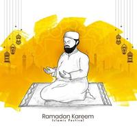 religiös ramadan kareem islamic festival bön- bakgrund vektor