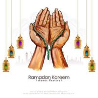 ramadan kareem islamic kulturell helig månad festival bakgrund vektor