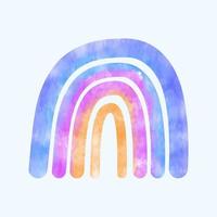 Aquarell Hand gezeichnet Boho Regenbogen vektor
