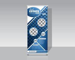 Immobilien-Roll-up-Banner vektor