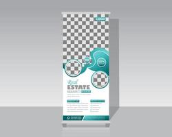 Immobilien-Roll-up-Banner vektor