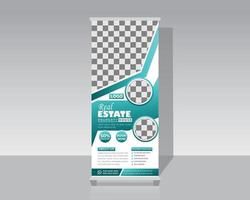 Immobilien-Roll-up-Banner vektor