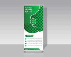 Immobilien-Roll-up-Banner vektor